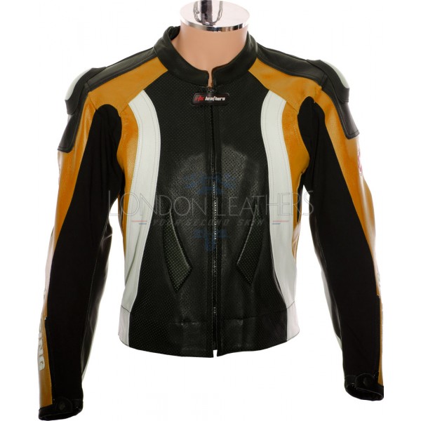 RTX Aero Evo Orange Leather Motorcycle Jacket RTX Aero Evo Orange Leather Motorcycle Jacket